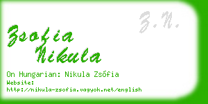 zsofia nikula business card